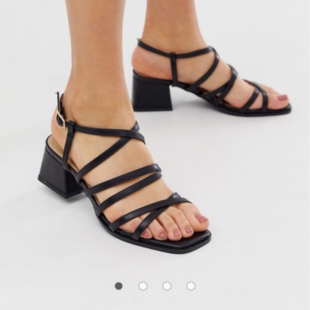 ASOS Black strappy block heels!! New!